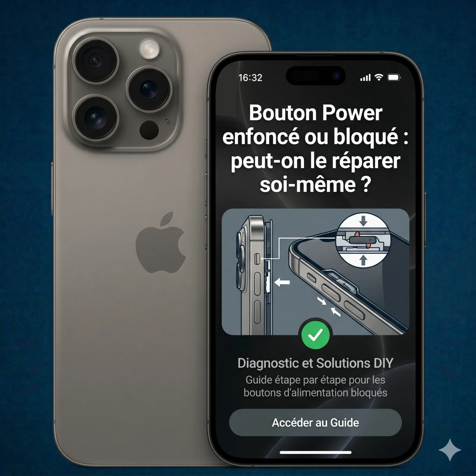 Smartphone avec bouton power bloqué