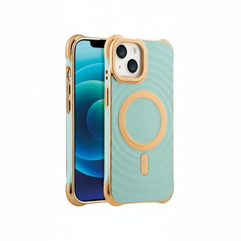 Coque Glam MagSafe Cyan