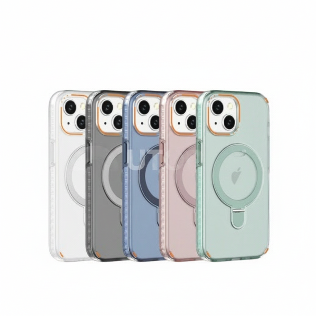 Coque Metal Ring MagSafe Clear