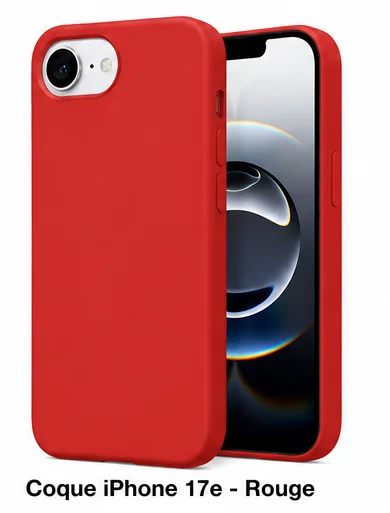 Coque Silicone iPhone 17e (Rouge)