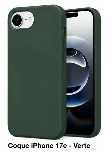 Coque Silicone iPhone 17e (Vert)