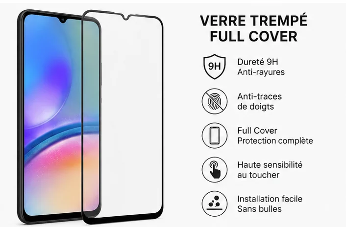 Verre Trempé Samsung Galaxy A05s (Full Cover)