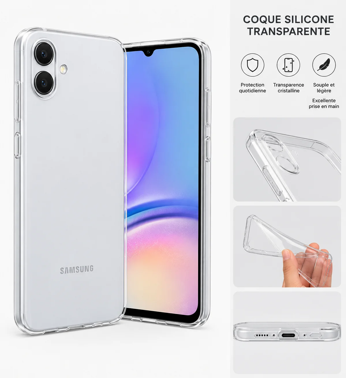 Coque de protection transparente Samsung galaxy A3