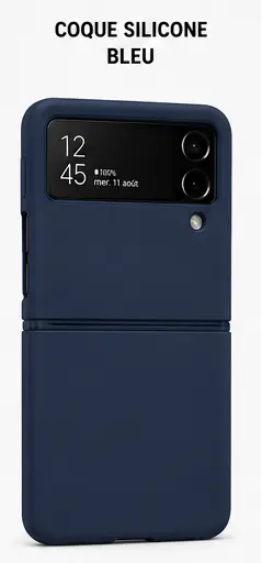 Coque silicone bleue Samsung Galaxy Z Flip 8