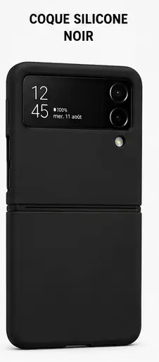 Coque silicone noire Samsung Galaxy Z Flip 8