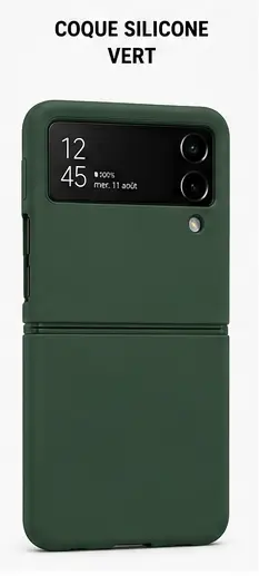 Coque silicone verte Samsung Galaxy Z Flip 8