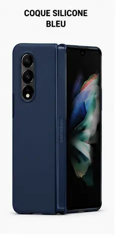 Coque silicone bleue Samsung Galaxy Z Fold 4
